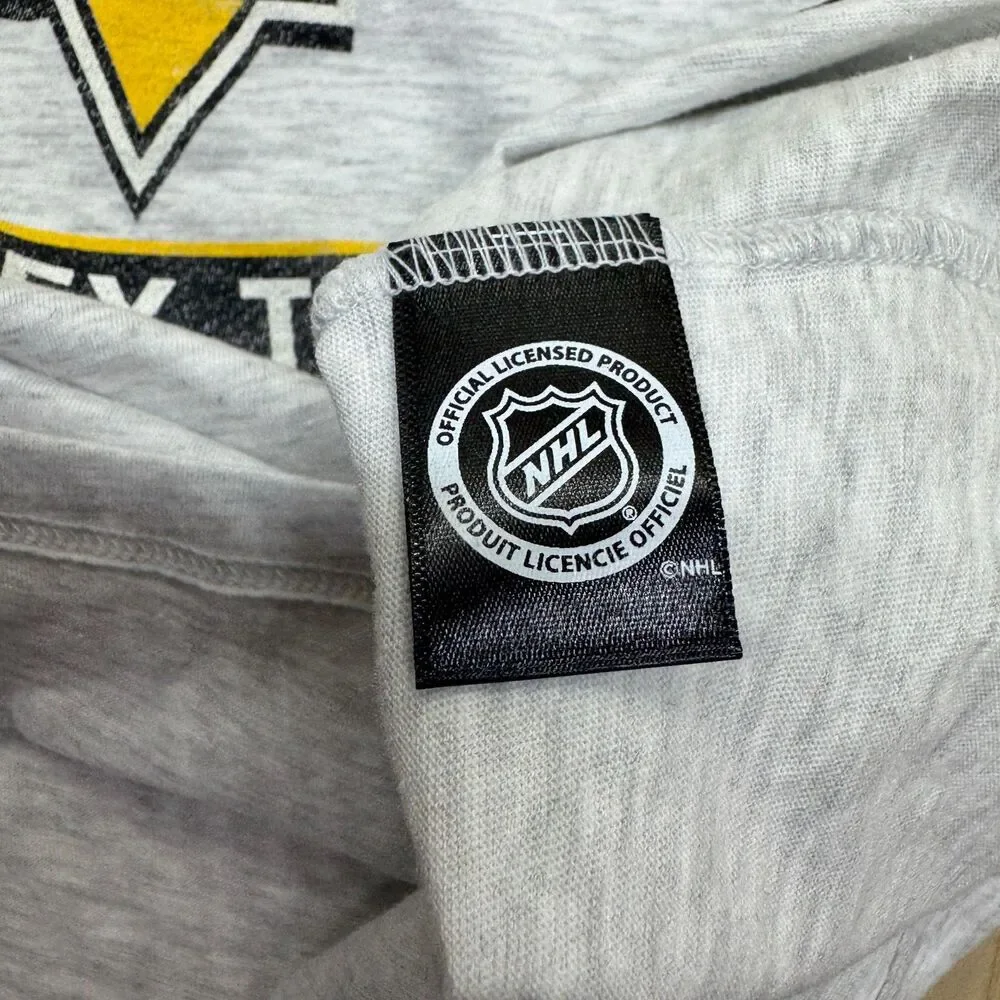 NEW Pittsburgh Penguins '47 Brand Long Sleeve Relay Shirt Cotton Gray SLIM Sz XL